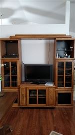 Oak 4 piece entertainment center