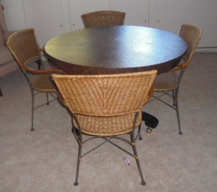 Table with Wicker Chairs