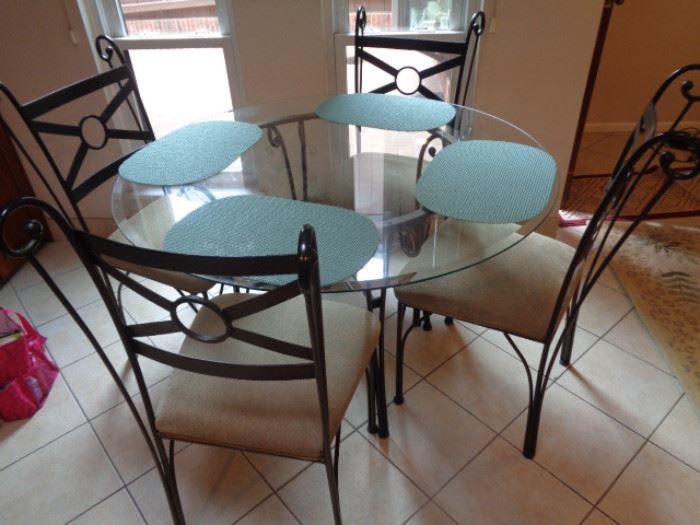 Glass-top Kitchen Table & Chairs