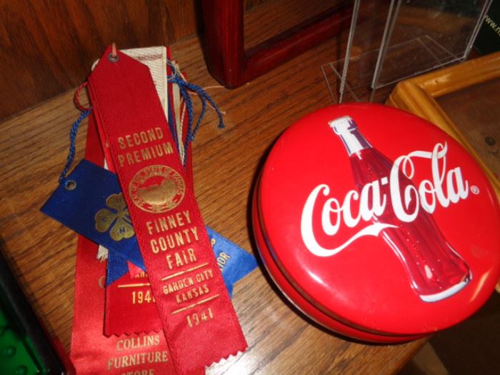 Vintage Ribbons and Coca-Cola Box
