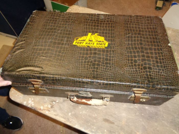 Vintage Leather Briefcase/Travel Case