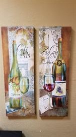 Pair of wine prints