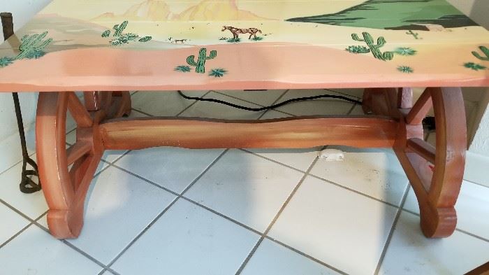 Southwestern painted coffee table