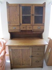 Antique Oak Hoosier Kitchen Cabinet