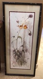 Bird Print Bamboo Frame