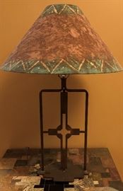 Natural Selections Tucson Metal Table Lamp w Batik Lampshade by Juli A…
