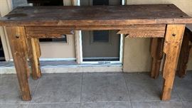 Rustic Sofa Table