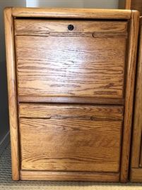 2- Drawer Oak File Cabinet