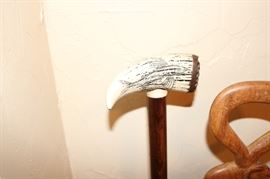 Replica  Scrimshaw  Whale's Tooth Cane
