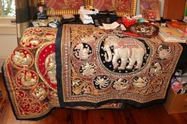 Burmese Elephant Horoscope Tapestry Wall Hanging