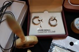 Emerald & Diamond Earrings