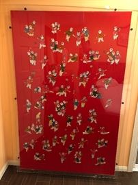 6 feet chinese silk embroidery art instalation 