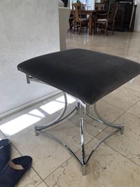 velvet art deco stool