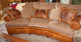 furniture leather upholstered sofa