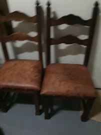 PAIR OF ANTIQUE BRAZILIAN LEATHER CHAIRS