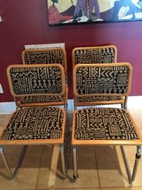 SET OF FOUR VINTAGE BREUER CHAIRS MADE IN ITALY