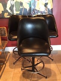 MTS MID-CENTURY SWIVEL BAR STOOLS