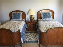 ANTIQUE FRENCH STYLE TWIN BEDS