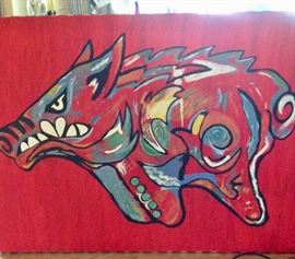 Arkansas Razorback Painting