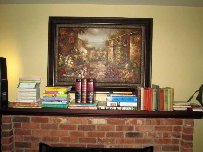 Living Room: Books, Painting