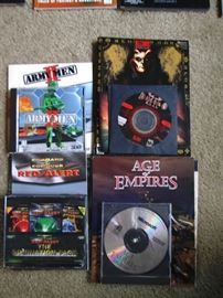 Upstairs 1st Left Bedroom Left:  Army Men 3DO, Red Alert/Command & Conquer, Diablo 2, Age of Empires