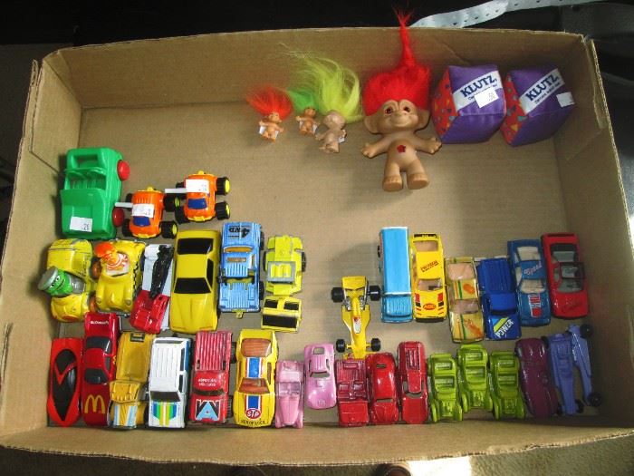 Upstairs 1st Left Bedroom Left: Hot Wheels, Match Box, Tootsie Toys, Muppets Cars, French & Chinese  Cars,, Trolls