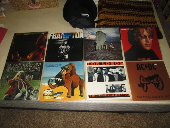Upstairs 2nd Center Bedroom 60's-70's LP's Janis Joplin, AC/DC, Frampton, Los Lobos