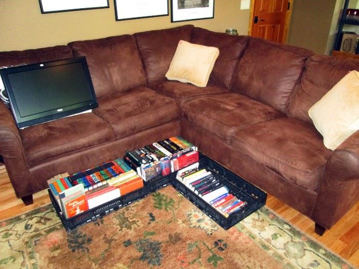 Family Room: More Books, RCA 26" TV, Corner Couch