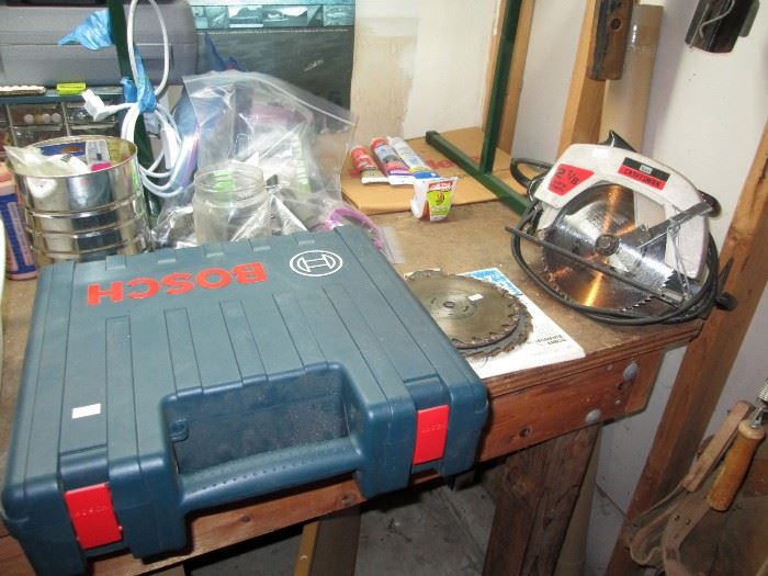 Garage:  Craftsman Saw, Bosch Sabre Saw