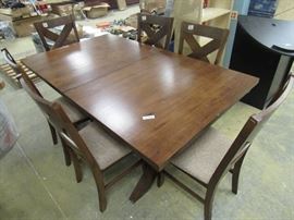 Solid Wood Dining Table with 8 Chairs