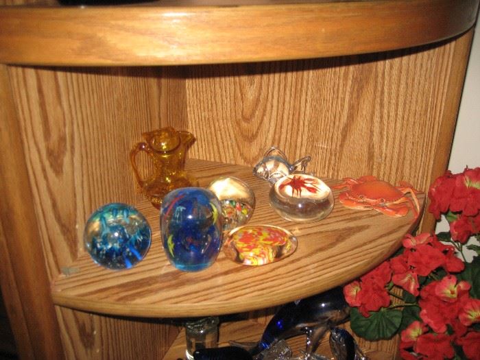 Vintage 1960 - 70's Murano paperweights and more. 