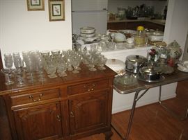 Bar/ server - cut glass, crystal. 