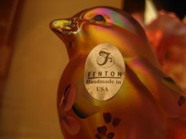 HUGE selection of signed Fenton Glass. 