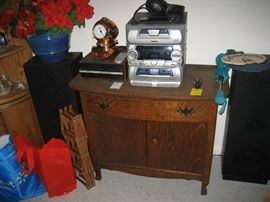 Antique oak bar / server / chest 