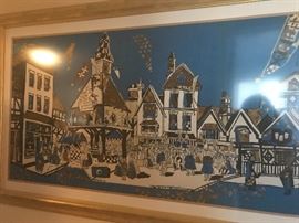 SIGNED MID CENTURY LARGE PRINT 