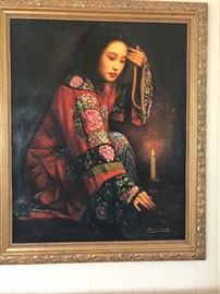 DI LI FENG OIL PAINTING: WILL NOT BE AT THE HOME DURING THE SALE BUT WILL BE AVAILABLE UPON REQUEST. 