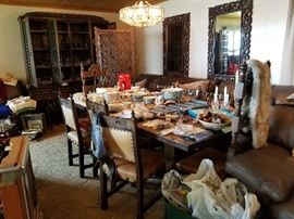 Spanish Style Dining Table HUGE Solid Wood Beautiful 