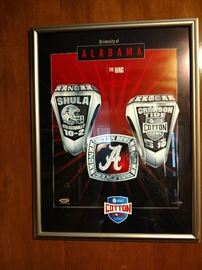 University of Alabama football championship ring poster