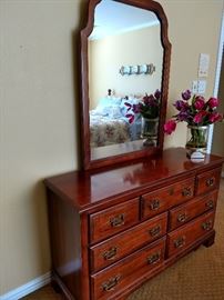 American Drew bedroom dresser and mirror