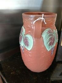 Roseville pottery grape leaf