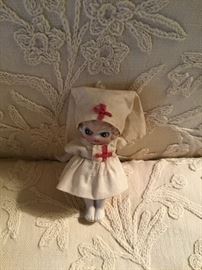 Vintage Japanese bisque nurse doll