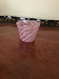 Murano ruffled vase