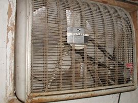 Old belt-driven Homart window mount exhaust fan, working condition. 
