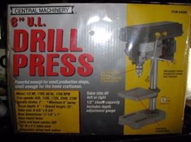 Central Machinery drill press, new in box 