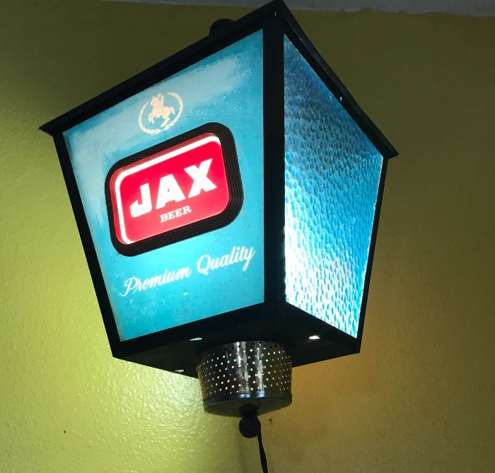Stainglass Jax’s beer light up bar sign
