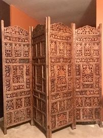 Ornate carved room screen
