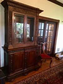1840’s heavily carved walnut cabinet