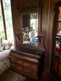 1800's Eastlake dresser and mirror