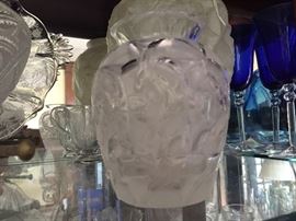 Lalique gazelle vase