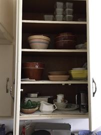 Vintage Kitchen bowls and pyrex